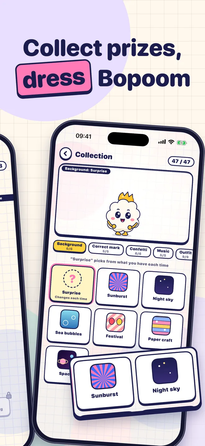Collect prizes, dress Bopoom